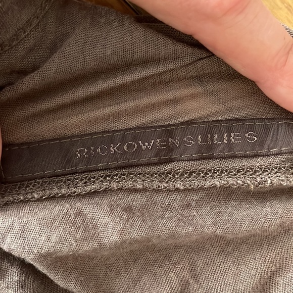 RICK OWENS LILIES size 4 dust sleeveless made in Italy shirt - Picture 2 of 4